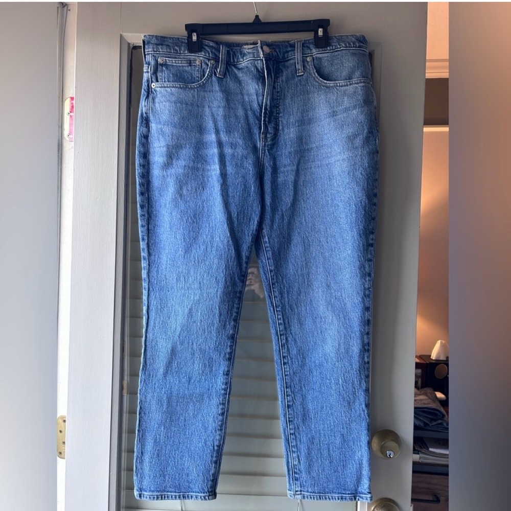 Madewell The Perfect Vintage High Rise Straight Leg  Blue Jeans